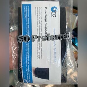 NEW ISO PREFERRED KNEE SUSPENSION SLEEVE BRACE BLACK KN208 UNIVERSAL